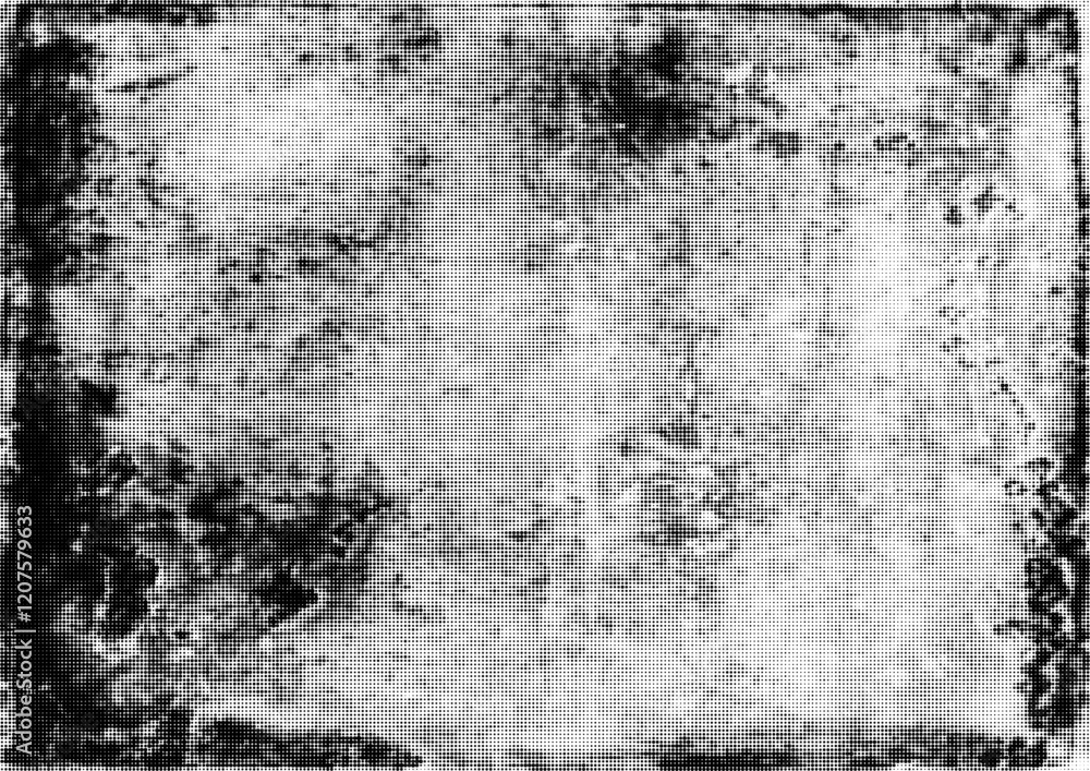 Obraz premium Halftone vector concrete texture with a transparent background