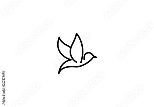 logo vector eagle minimalist line bird