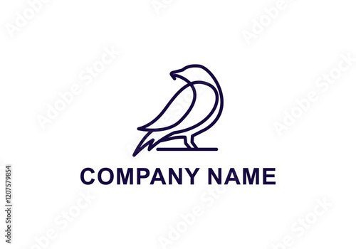 logo vector eagle minimalist line bird