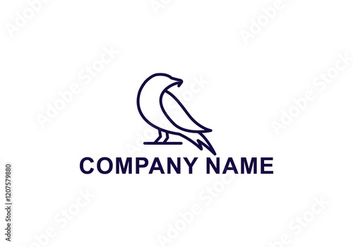 logo vector eagle minimalist line bird