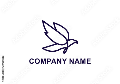 logo vector eagle minimalist line bird