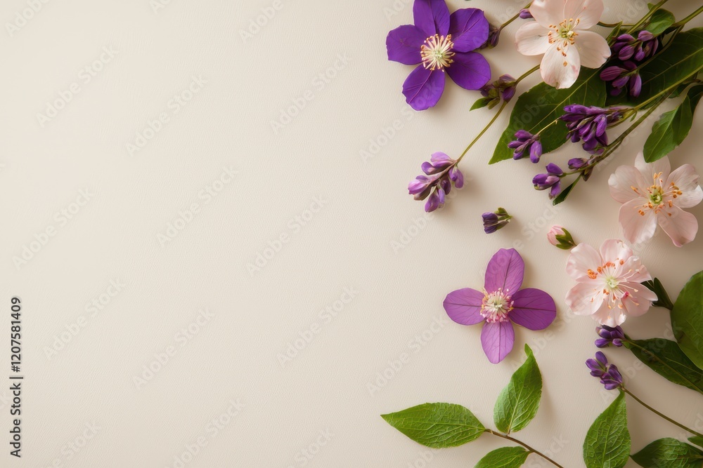 Fototapeta premium Floral arrangement showcasing colorful flowers nature image collection soft lighting aesthetic view floral beauty