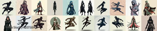 collection of assassin characters