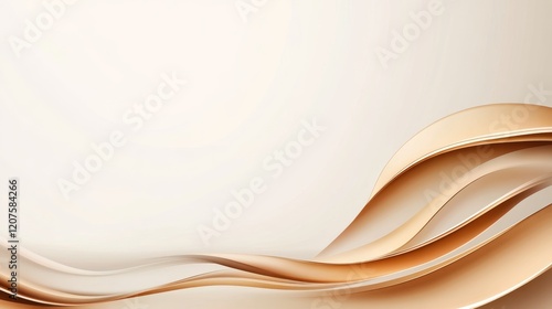 Elegant and Flowing Abstract Background with Soft Gradient Waves in Warm Neutral Tones for Creative and Professional Design Projects