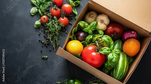 Fresh Produce in Rustic Mea...