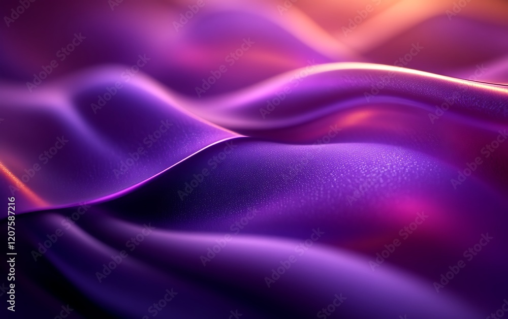 Obraz premium Purple fabric waves, sunset glow, abstract texture, design element