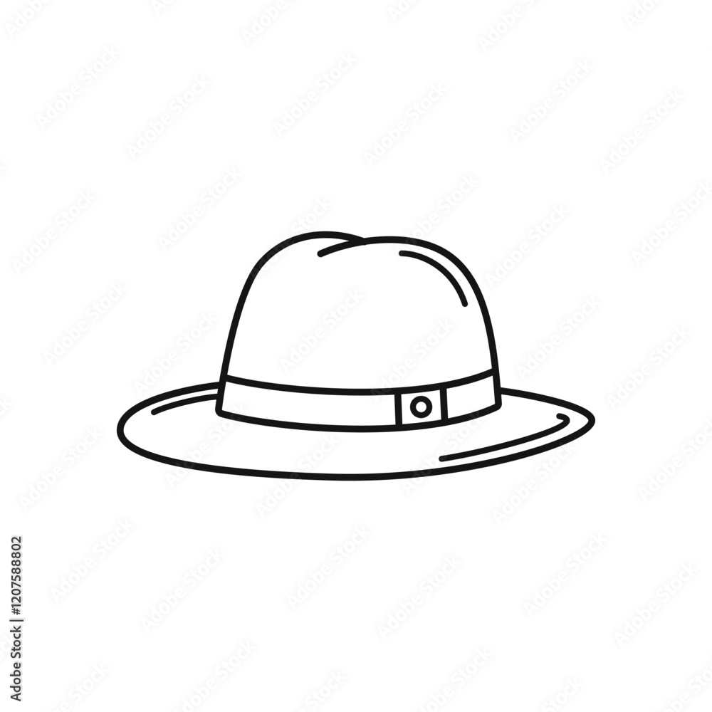 Black and White Wide Brim Hat Black and White Wide Brim Hat