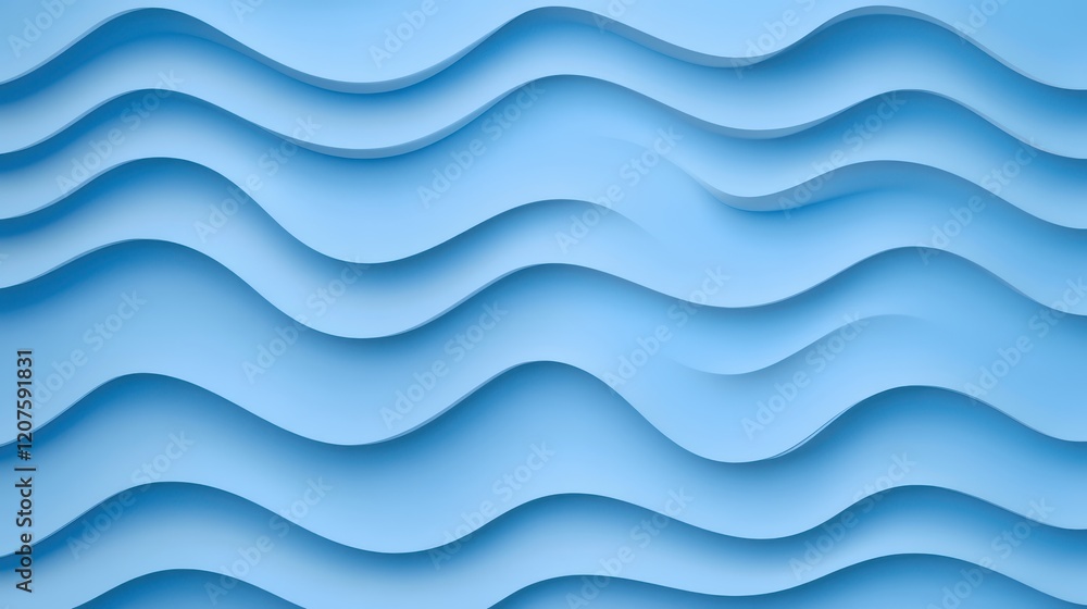 Serene Waves on a Blue Background with Smooth Curves and Layered Depth for a Calming and Artistic Visual Representation of Water Flow and Motion Serene Waves on a Blue Background with Smooth Curves and Layered Depth for a Calming and Artistic Visual Representation of Water Flow and Motion