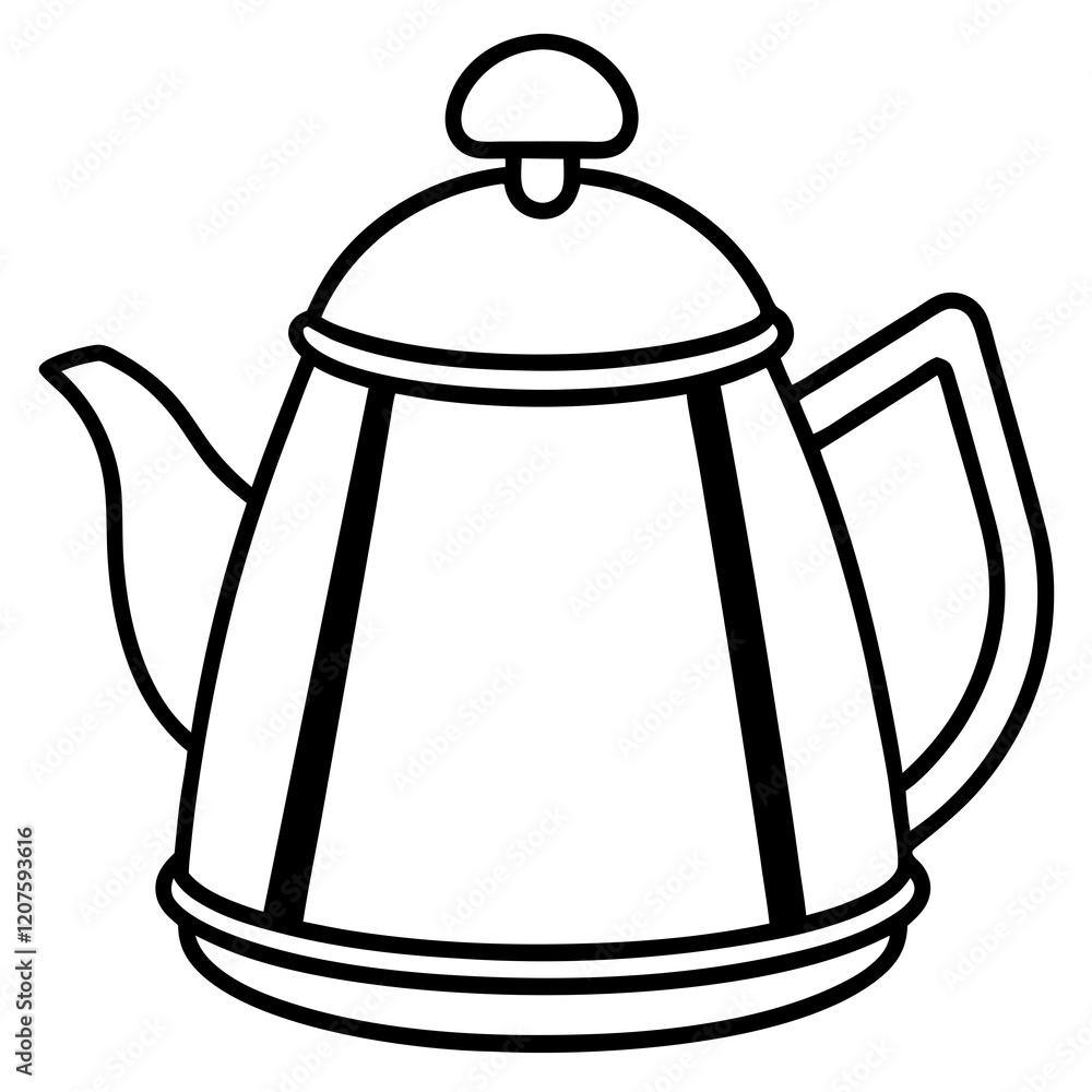 Fototapeta premium Vector Kettle Outline Design