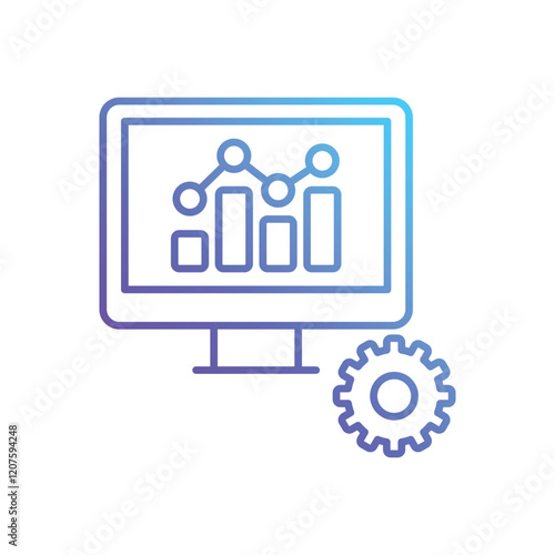 Seo Monitoring vector icon