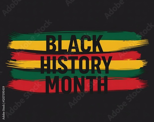 Black History Month watercolor, banner, card design. photo