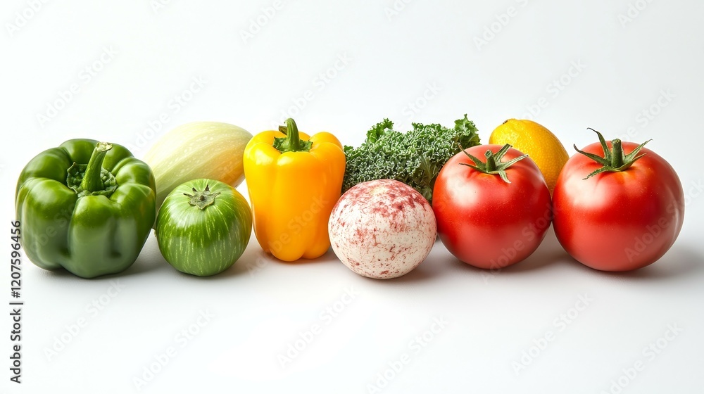 food safety concept. Fresh vegetables arranged in a line against a white background. food safety concept. Fresh vegetables arranged in a line against a white background.