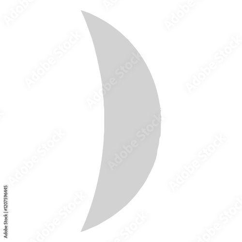Crescent Moon: A simple, elegant, and minimalist design featuring a crescent moon, perfect for lunar inspired projects. 