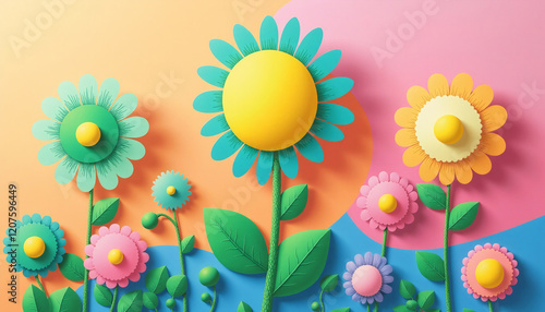 Joyful Paper Flowers A Whimsical Colorful Springtime Garden