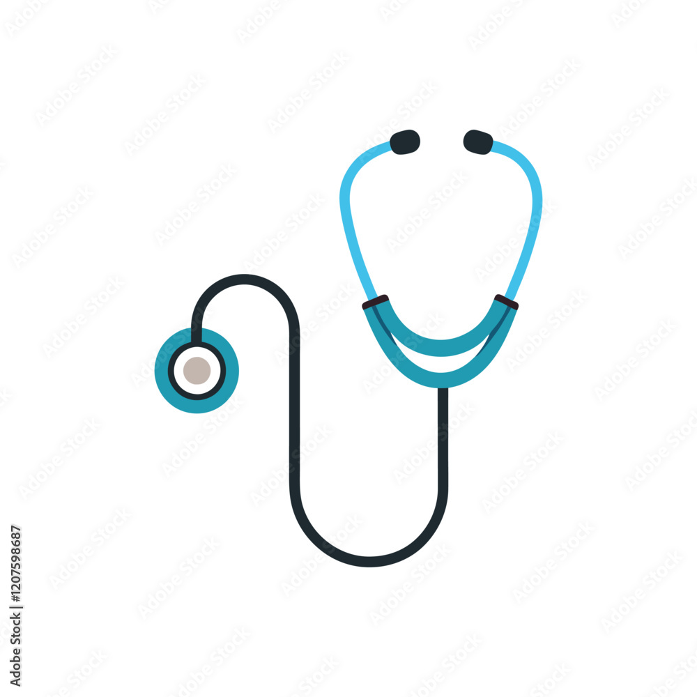Minimalistic Stethoscope Vector Illustration Design for Healthcare Graphics on White Background Minimalistic Stethoscope Vector Illustration Design for Healthcare Graphics on White Background