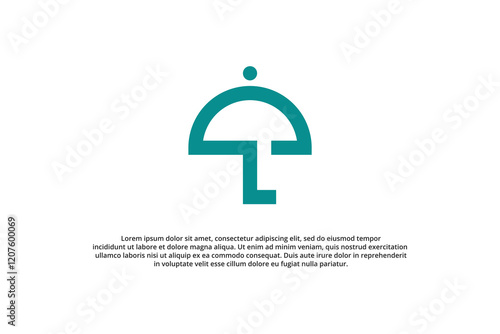 letter l and umbrella logo design