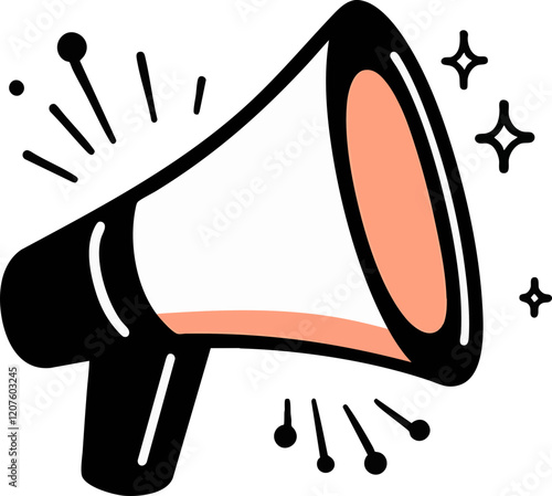 Simple megaphone icon illustration vector.
