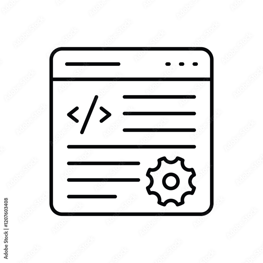 Website Code vector icon Website Code vector icon