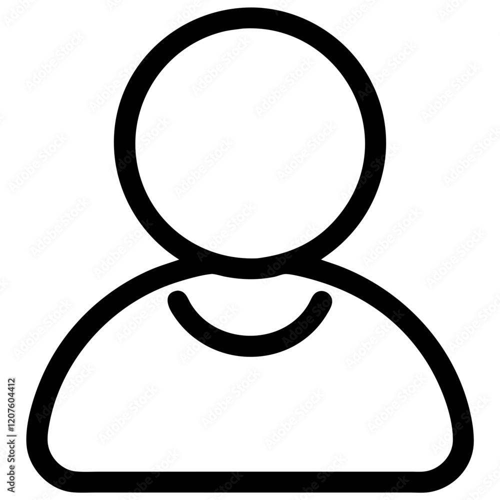 User profile icon representing an individual for website and mobile application interfaces
