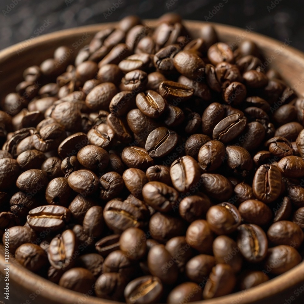 Fototapeta premium Close-Up of Roasted Coffee Beans