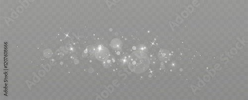 Christmas lights bokeh. sparkling white dust	