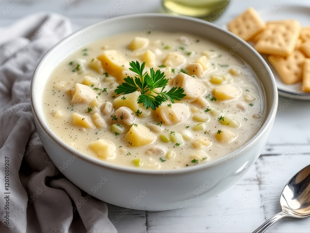 Creamy Potato Soup with Parsley and Chives Creamy Potato Soup with Parsley and Chives