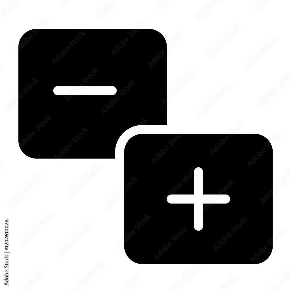 Obraz premium Energy Negative Positive Line Icon