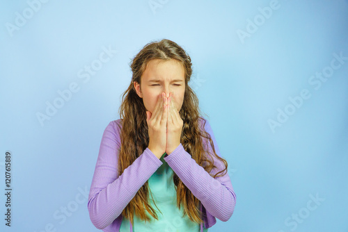 Young Girl Feeling Ill photo