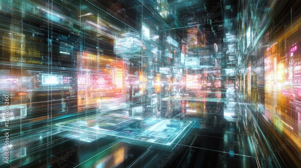 Digital Metropolis: A Symphony of Data and Light Digital Metropolis: A Symphony of Data and Light