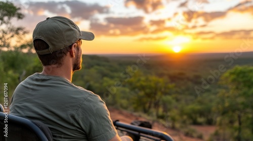 Witness a breathtaking sunrise safari Ethical wildlife viewing, responsible tourism, and biodiversity conservation in Africa Observe majestic animals from a safe distance, supporting sustainable photo