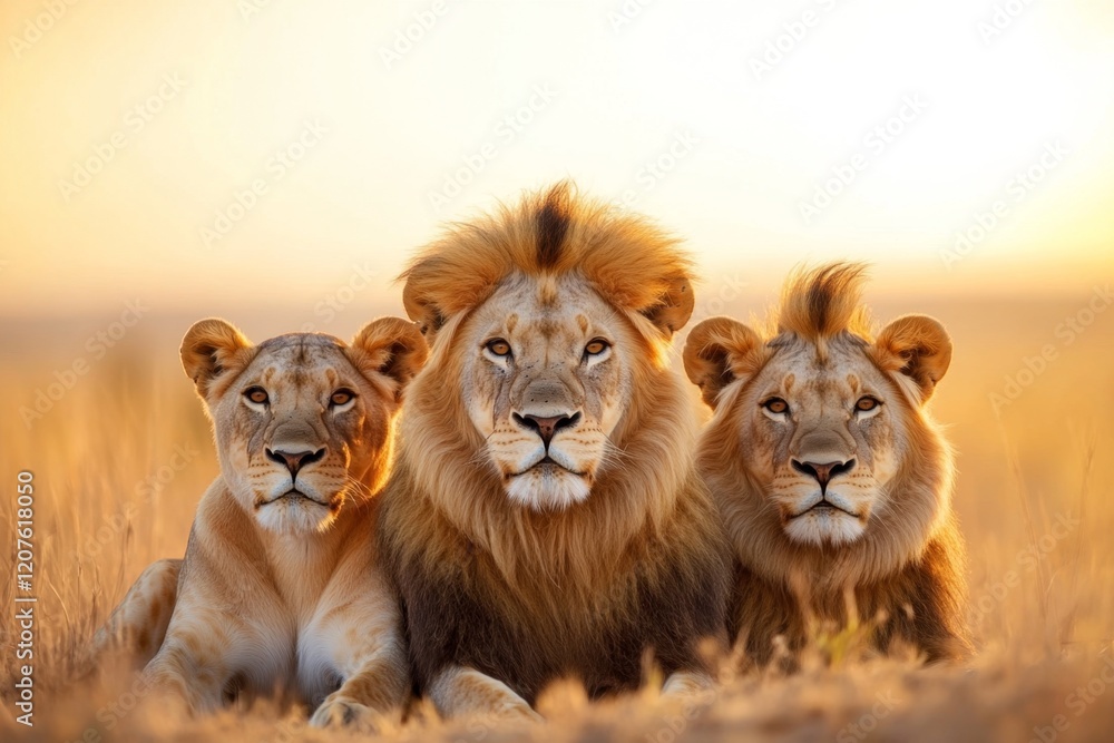 A safari scene in Serengeti National Park, with a lion pride resting in the shade and the vast savanna stretching into the horizon A safari scene in Serengeti National Park, with a lion pride resting in the shade and the vast savanna stretching into the horizon