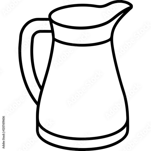 Water Jug Line Art Design