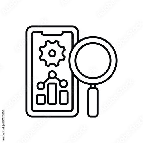 Mobile Analysis vector icon