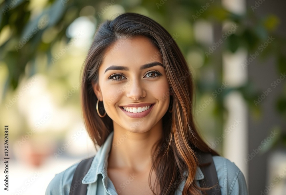 Latin American woman with a warm smile Latin American woman with a warm smile