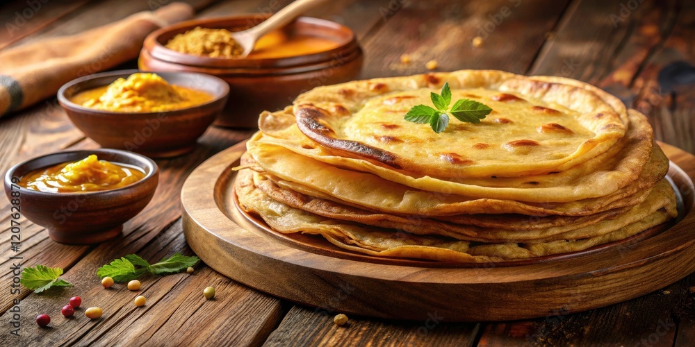 Enjoy warm, ghee-drizzled Puran Poli, a classic Indian sweet flatbread. Enjoy warm, ghee-drizzled Puran Poli, a classic Indian sweet flatbread.