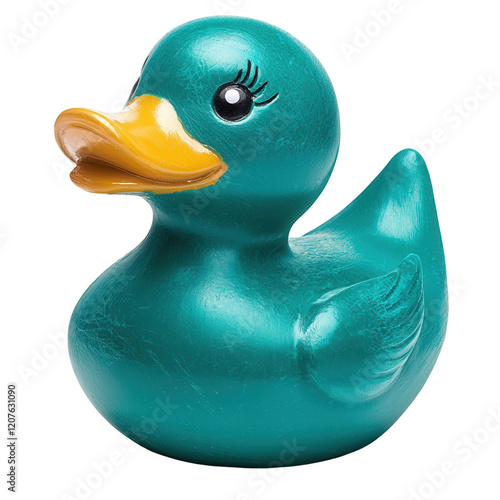 Playful rubber duck bath time fun digital illustration transparent background bright and colorful photo