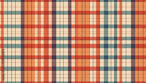 retro inspired check pattern in vintage colors vintage check pattern retro classic plaid nostalgic fabric photo