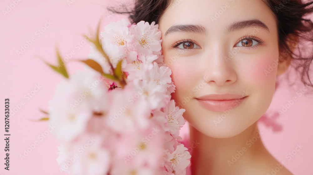 Elegance and beauty with cherry blossom bouquet for floral art and design