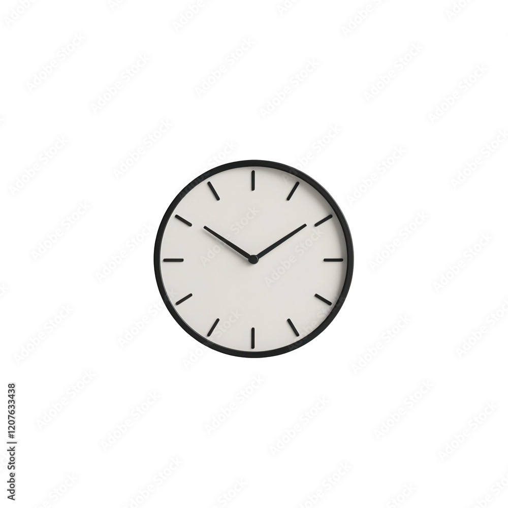 Minimalist black wall clock with transparent background home decor modern design high-quality image Minimalist black wall clock with transparent background home decor modern design high-quality image