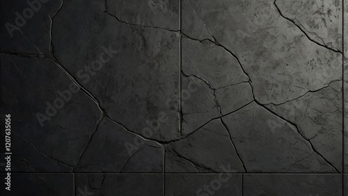 Photorealistic Dark Concrete Texture with Subtle Cracks and Matte Rough Finish – Industrial Background