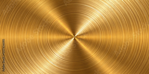 Circular brushed gold shiny radial bronze texture golden metallic abstract background