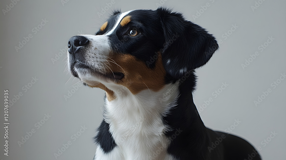 A brown and white dog with a big smile on its face. The dog is looking at the camera and he is happy A brown and white dog with a big smile on its face. The dog is looking at the camera and he is happy
