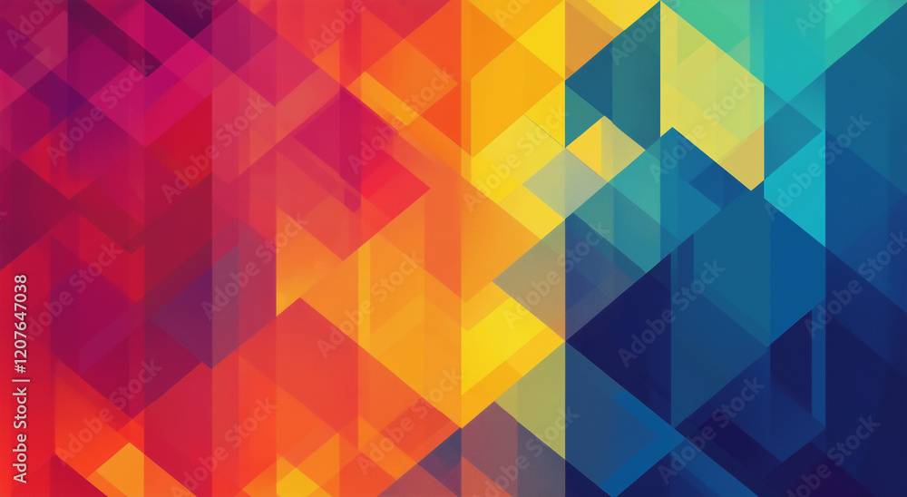Obraz premium Abstract Geometric Colorful Shapes Background