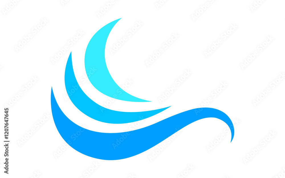 Obraz premium ocean waves icon, water symbol, sea waves, wave water ripple flow for graphic, water splash shape
