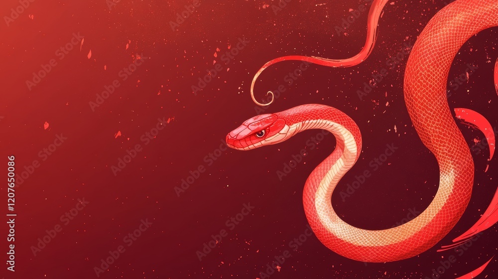 Obraz premium chinese new year copy space. snake zodiac 