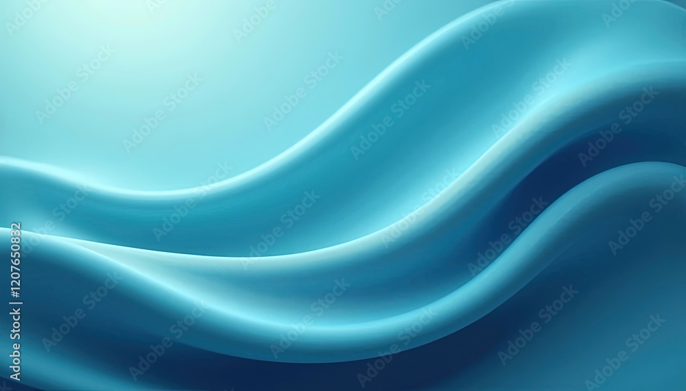Fototapeta premium Abstract blue silk wave background with elegant flowing textures