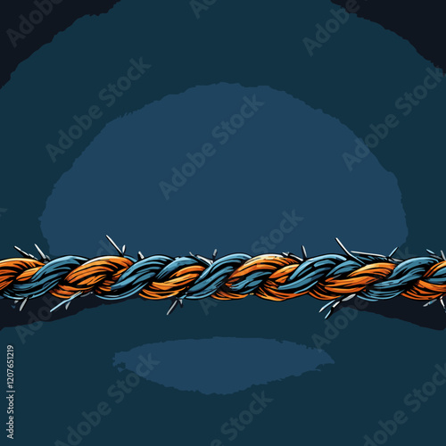 barbed wire vector for graphic design 