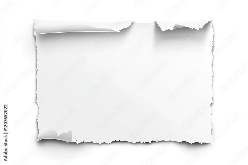 Obraz premium Blank Torn Paper Scroll Background Image