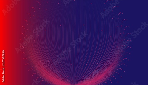 Foto abstract red line boll bubbles on blue background