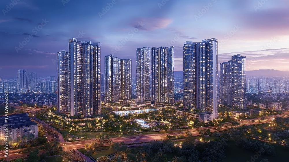 Obraz premium Real Estate and Infrastructure, Demand for housing and services in areas experiencing population influx.